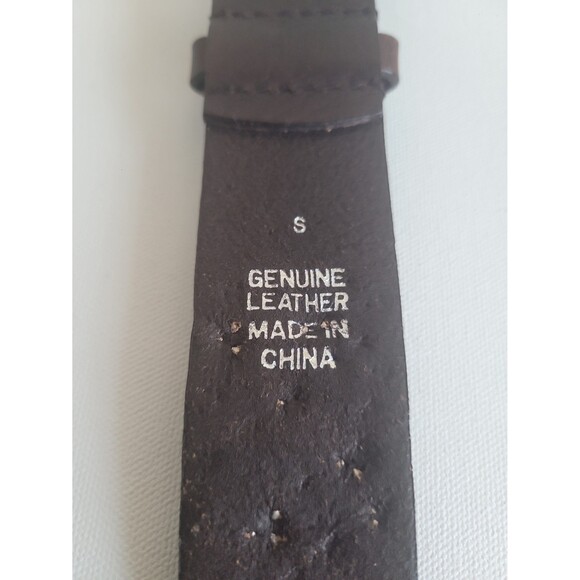 Express Chocolate Brown Studded Belt Sz S Grunge Steampunk Boho Western Rodeo main image 5